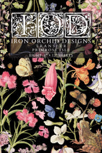 Load image into Gallery viewer, Primrose Isle IOD Transfer Vintage Botanical Floral Transfer Wildflower Furniture Decor Cottage core DIY Rub On Transfer 8x12
