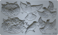 Load image into Gallery viewer, Sparrow’s Nest- IOD Decor Furniture Mould 6x10 Iron Orchid Designs Use Clay/Resin for Furniture Jewelry Making Sugar Arts Birds
