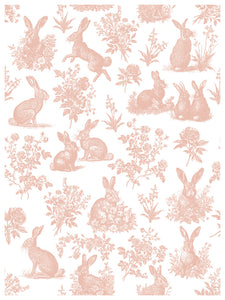 IOD Paint Inlay Spring Melody 16" x 12" Pad 8 Sheets Decorative Furniture Inlay Limited Quantities Bunnies Spring Flowers and more