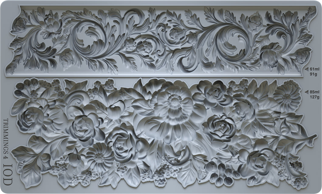 Trimmings 4  IOD Decor Furniture Mould 6x10 Iron Orchid Designs Use Clay/Resin for Furniture Jewelry Making Sugar Arts Crafts