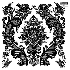 Velveteen IOD 6" x 6"  Decor Stamp - Great for Furniture, Crafts and Home Decor Damask Patterns in Box Set