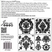 Load image into Gallery viewer, Velveteen IOD 6&quot; x 6&quot;  Decor Stamp - Great for Furniture, Crafts and Home Decor Damask Patterns in Box Set
