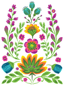 IOD Paint Inlay Vida Flora Designed by Debi Beard from Debi's DIY Paint 16" x 12" Pad 8 Sheets Decorative Furniture Inlay Limited Quanities