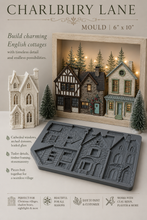 Load image into Gallery viewer, IOD Charlbury Lane Mould 6" x 10" English Cottage Silicone Mold for Resin, Clay, Plaster &amp; DIY Christmas Village Crafts
