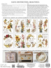 Load image into Gallery viewer, Flowers by the Poets IOD Transfer – 8 Sheets 12x16 – Vintage Botanical Floral Furniture Transfer Decor
