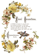 Load image into Gallery viewer, Flowers by the Poets IOD Transfer – 8 Sheets 12x16 – Vintage Botanical Floral Furniture Transfer Decor
