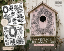 Load image into Gallery viewer, Nature's Etchings 12x12 IOD Stamp 2 Sheets:   Iron Orchid Designs 2 Sheets 12 x 12
