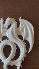Load and play video in Gallery viewer, Resin Dragon Casting – Ready to Paint Fantasy Resin Casting – 9.5 Inch Dragon Plaque – DIY Craft Supply – Gamer Decor – Hand Poured Resin
