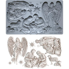 Load image into Gallery viewer, IOD Silent Night Mould Iron Orchid Designs Nativity Silicone Mould Christmas Angel Mold Holy Family DIY Holiday Decor Resin &amp; Clay
