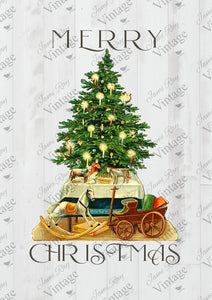 Vintage Christmas Tree - JRV Decoupage Rice Paper