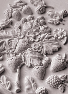 Wild Berries- IOD Decor Furniture Mould 6x10 Iron Orchid Designs Use Clay/Resin for Furniture Jewelry Making Sugar Arts Crafts