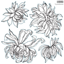 Load image into Gallery viewer, IOD Chrysanthemum 12&quot;x12&quot;  Decor Furniture Stamp - Great for Crafts and Home Decor
