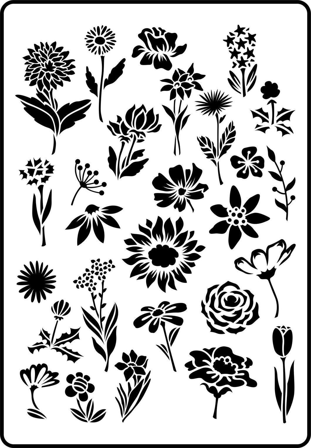 JRV Stencil Flower Garden