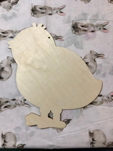 Wooden Easter Chick Shape 11 inches Tall Perfect for Crafts, DIY Paint, IOD Transfers, Moulds or Stamps