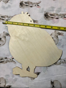 Wooden Easter Chick Shape 11 inches Tall Perfect for Crafts, DIY Paint, IOD Transfers, Moulds or Stamps