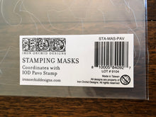 Load image into Gallery viewer, IOD Pavo Stamping Mask for Iron Orchid Designs Pavo Decor Stamp Used to Cover Stamped Areas to Prevent Overstamping
