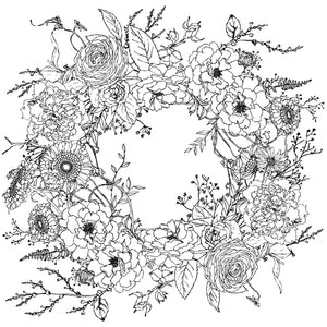 IOD Winter's Song Wreath 12 x 16 Pad  Paintable Decor Transfer 4 Sheets
