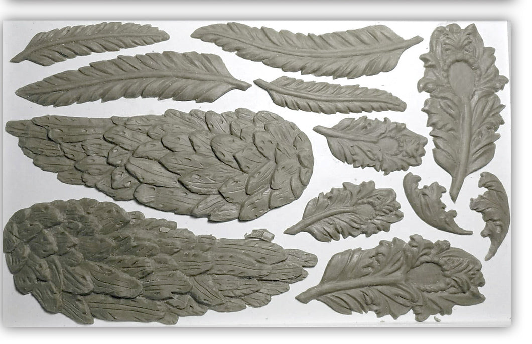 IOD Wings and Feathers 6x10 Decor Moulds