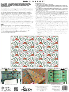 IOD Paint Inlay Paradise 16" x 12" Pad 8 Sheets Decorative Furniture Inlay