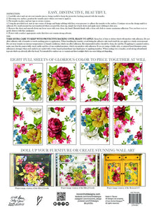 IOD Wall Flower Furniture Decor Transfer -Great for all Crafting Projects