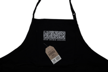 Load image into Gallery viewer, Iron Orchid Designs Apron with IOD Logo Pocket and Adjustable Buckle Black with White Embroidery

