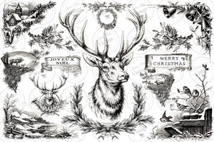 JRV Decoupage Paper - Christmas Stag