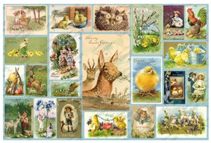 JRV Decoupage Paper - Vintage Easter Cards