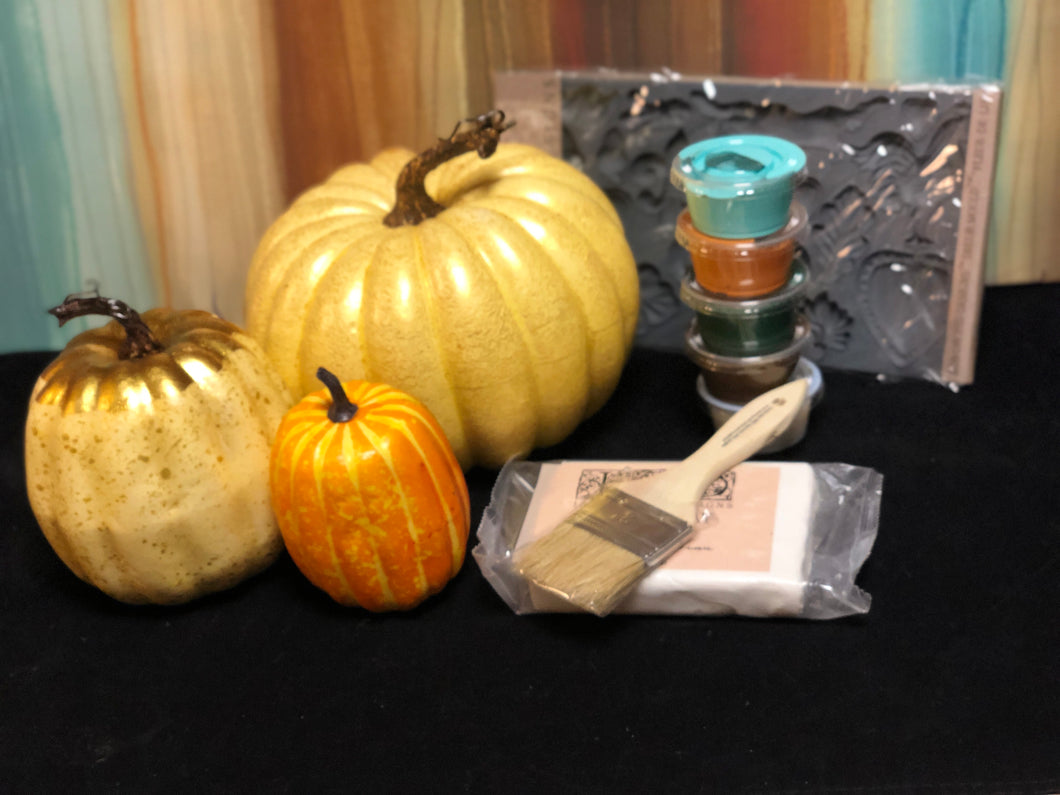 Fleur De Lis Pumpkin Kit with IOD Moulds and Clay