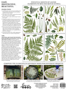 IOD Decorative Furniture Transfer Fronds Botanical 12 x 16 Pad  - Great for Crafts and Signs