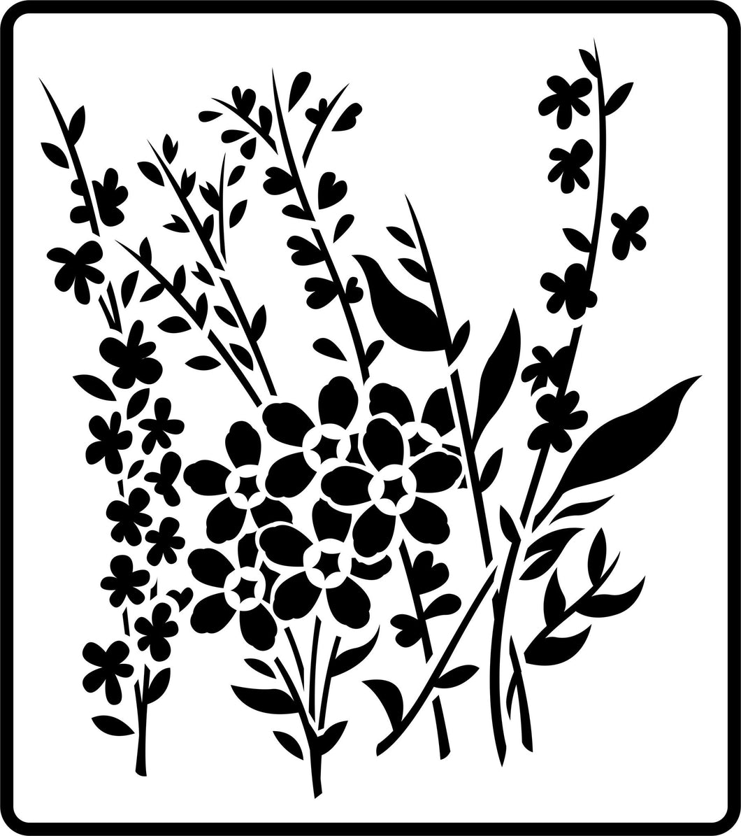 JRV Stencil Wild Flowers